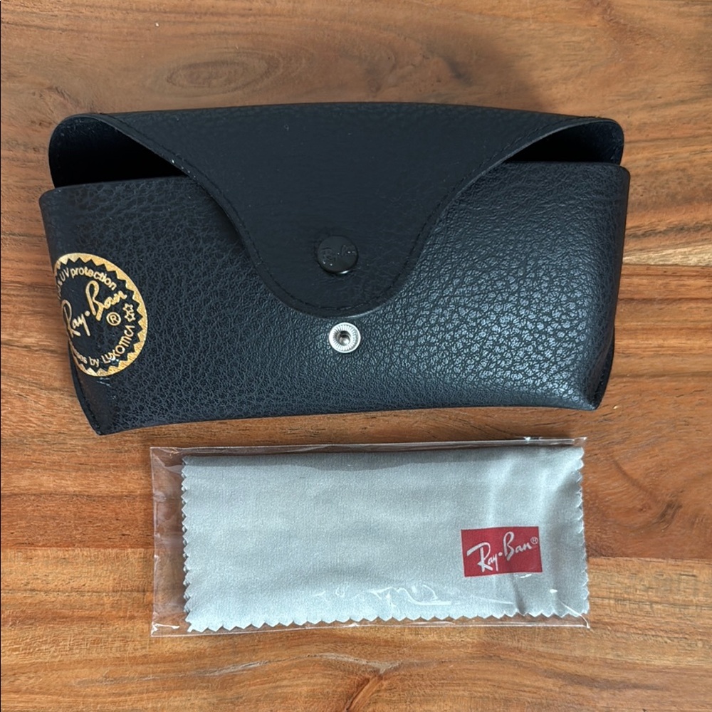 Ray-Ban Black Sunglasses Case with Cleaning Cloth